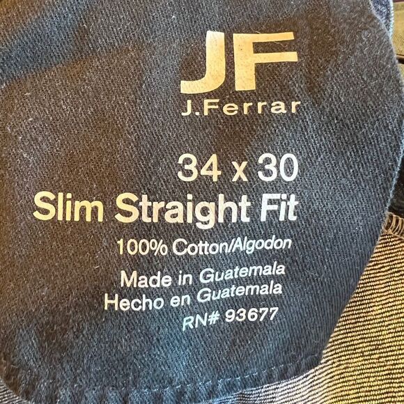 JF J. Ferrar Slim Straight Fit Men’s Jeans Size 34/30 - Picture 6 of 11